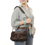 American Darling Suede Bag Genuine Leather Clutch