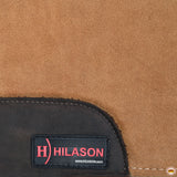 Hilason Western Wool Felt Horse Saddle Pad Top Suede Leather Brown