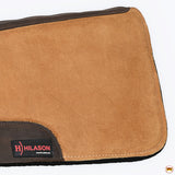 Hilason Western Wool Felt Horse Saddle Pad Top Suede Leather Brown