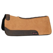 HILASON Western Wool Felt Horse Saddle Pad W/ Distressed Wear Leather | for Horses