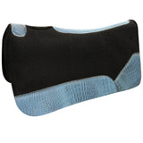 Hilason W. Wool Felt H. Saddle Pad W/ Alligator Print Leather – by Hilason – Cowboy and equestrian accessories
