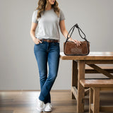 American Darling Crossbody Suede Full Grain Genuine Western Leather Women Bag | Handbag Purse for Cute