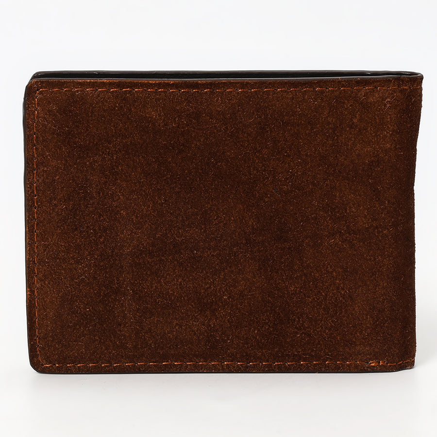 American Darling Wallet Western Genuine Leather Handcrafted Suede Pocket Bifold Wallet with Boot Stitched Design