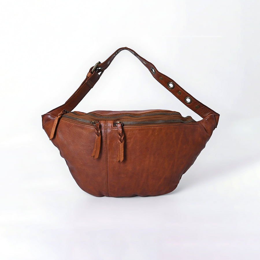 Spaghetti Western Fanny Pack Genuine Leather Women Bag Handbag Purse