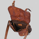 Spaghetti Western Crossbody Genuine Leather Women Bag Handbag Purse