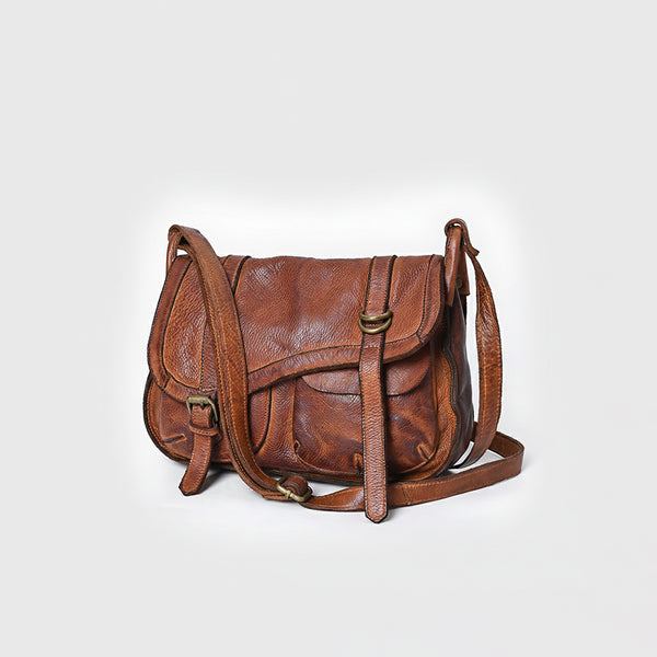 Spaghetti Western Crossbody Genuine Leather Women Bag Handbag Purse - Uhorse