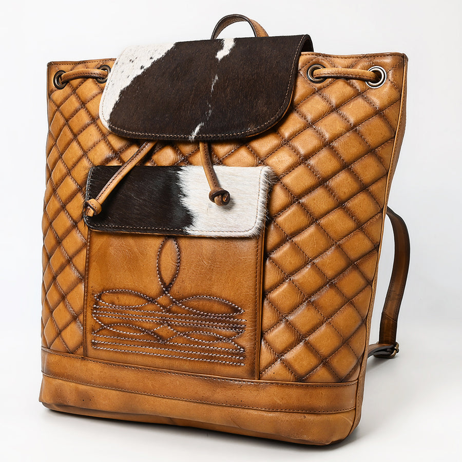 American Darling Backpack Hair On Genuine Leather Western Women Bag Handbag Purse | for Laptop School - Uhorse