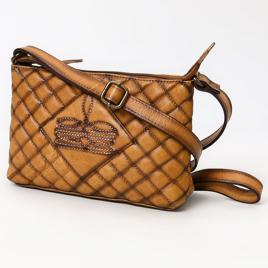 American Darling Crossbody Full Grain Genuine Western Leather Women Bag | Handbag Purse for Cute - Uhorse