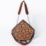 American Darling Crossbody Hand Tooled Genuine Hair On Leather Women