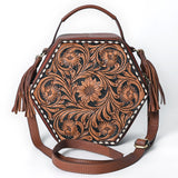 American Darling Canteen Hand Tooled Genuine Leather women bag western handbag purse