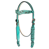 AMERICAN DARLING Western Horse Headstall Breast Collar Set American Leather