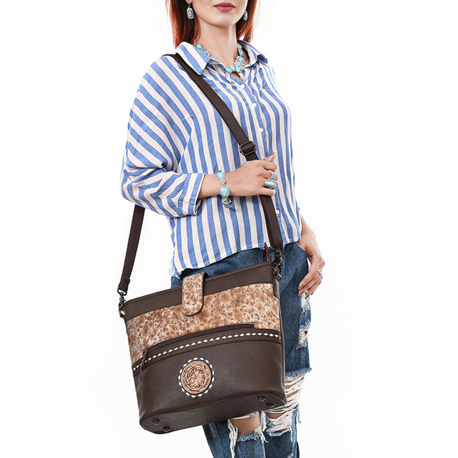 OHLAY Large Crossbody Genuine Leather women bag western SKBZ168