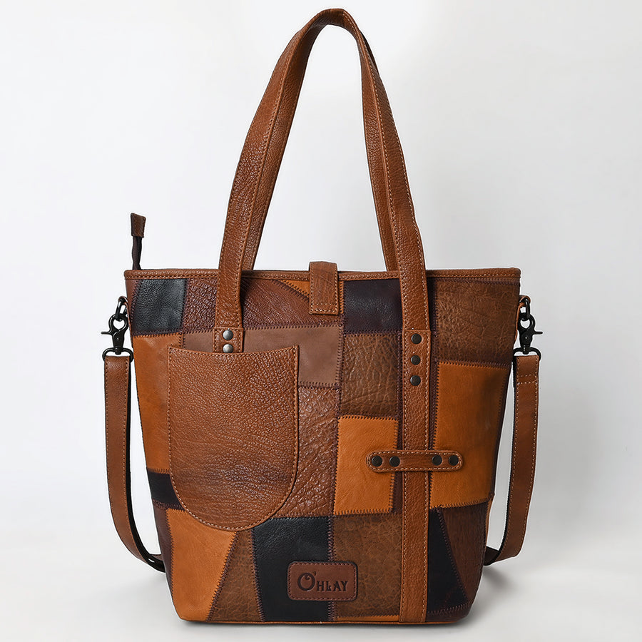 OHLAY Tote Genuine Leather women bag western SKBZ174