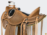 HILASON Western Horse Wade Ranch Roping  American Leather Saddle Brown