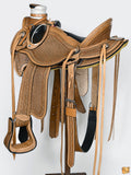 HILASON Western Horse Wade Ranch Roping  American Leather Saddle Brown