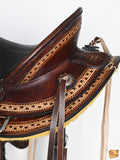 HILASON Western Horse Wade Ranch Roping  American Leather Saddle Dark Brown