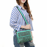 American Darling Crossbody Beautifully Hand Tooled Genuine Leather Western Women Bag Handbag Purse |