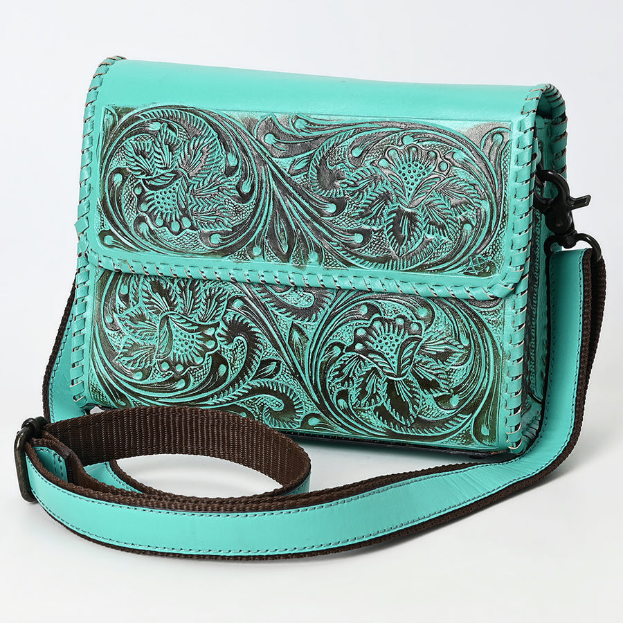 American Darling Crossbody Beautifully Hand Tooled Genuine Leather W. by Hilason – Cowboy and equestrian accessories