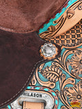 Flex Tree Western Horse Saddle In American Leather Barrel Trail Hilason