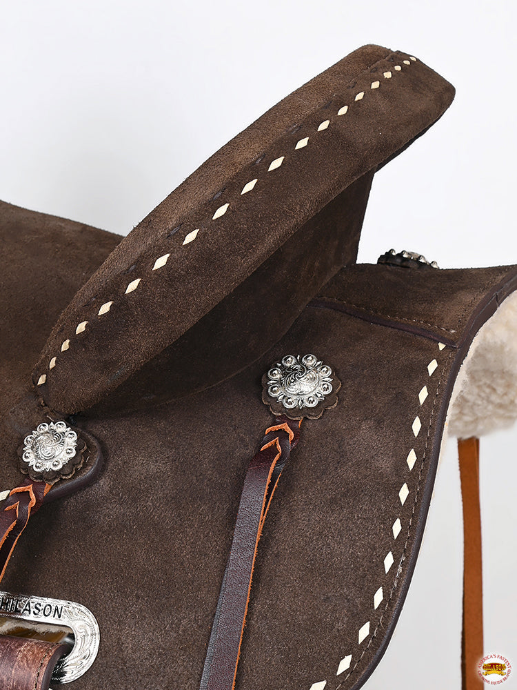 HILASON Flex Tree Western Horse Saddle in American Leather Barrel Trail | for Horses