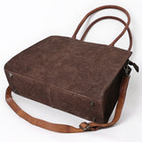 American Darling Western Leather Damascus Tote Bag – Premium Genuine Leather, Structured Body, Spacious Interior, Everyday Carry Tote with YKK Zipper