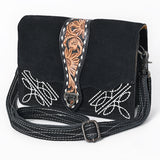 American Darling Crossbody Hand Tooled Genuine Suede Leather Women Bag Western Handbag Purse