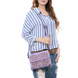 American Darling Crossbody Beautifully Hand Tooled Genuine Leather Western Women Bag Handbag Purse |