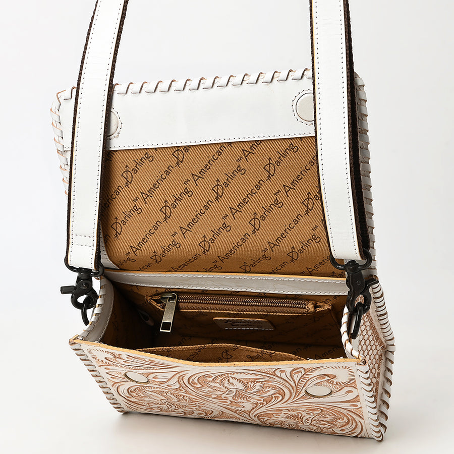 American Darling Crossbody Beautifully Hand Tooled Genuine Leather Western Women Bag Handbag Purse