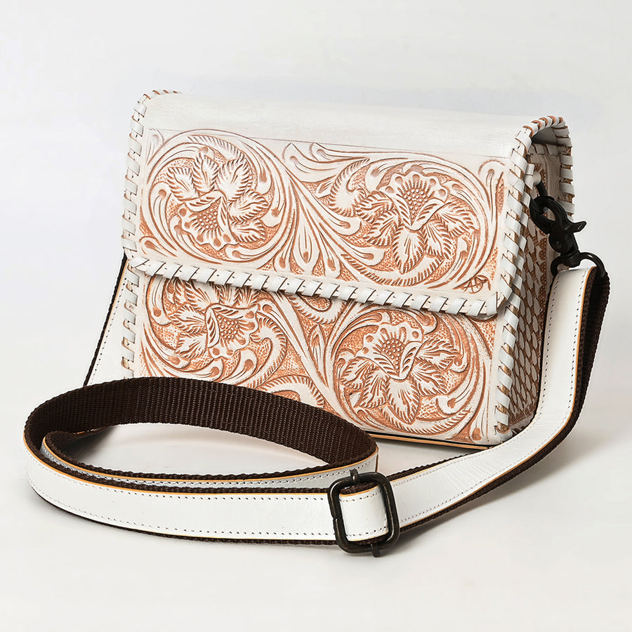 American Darling Crossbody Beautifully Hand Tooled Genuine Leather Women Bag Western Handbag Purse - Uhorse