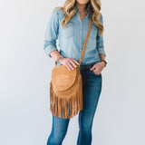 American Darling Crossbody Genuine Suede Leather women bag western