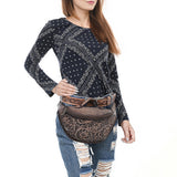 American Darling Fanny Pack Hand Tooled Genuine Western Leather Women Bag Handbag Purse |