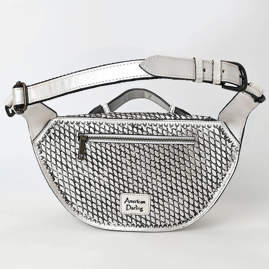 American Darling Fanny Pack Hand Tooled Genuine Western Leather Women Bag Handbag Purse