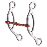 HILASON SS Sliding Gag Bit 5" Copper Twisted Wire Snaffle Mouth 7" Cheeks