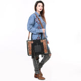 American Darling Tote Hand Tooled Suede Genuine Western Leather Women Bag Western Handbag Purse