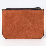 American Darling ADBG1655 Card-Holder Suede Genuine Western Leather Women and Men Zipper Pocket