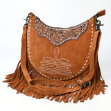 American Darling ADBG1663 Cross Body Hand Tooled Suede Genuine Leather Women Bag Western Handbag Purse