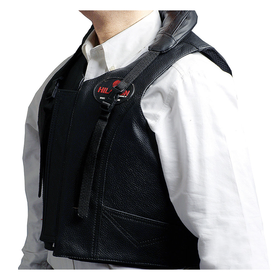 Horse Tall Collar Riding Vest Safety Protective Hilason Leather Rodeo - Uhorse