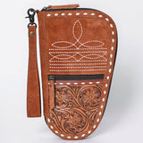 American Darling Gun Case Hand Tooled Genuine Leather Women Bag Western Purse