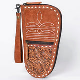 American Darling Gun Case Hand Tooled Genuine Leather Women Bag Western Purse