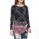 American Darling Fanny Pack Hand Tooled Genuine Western Leather Women Bag Handbag Purse |