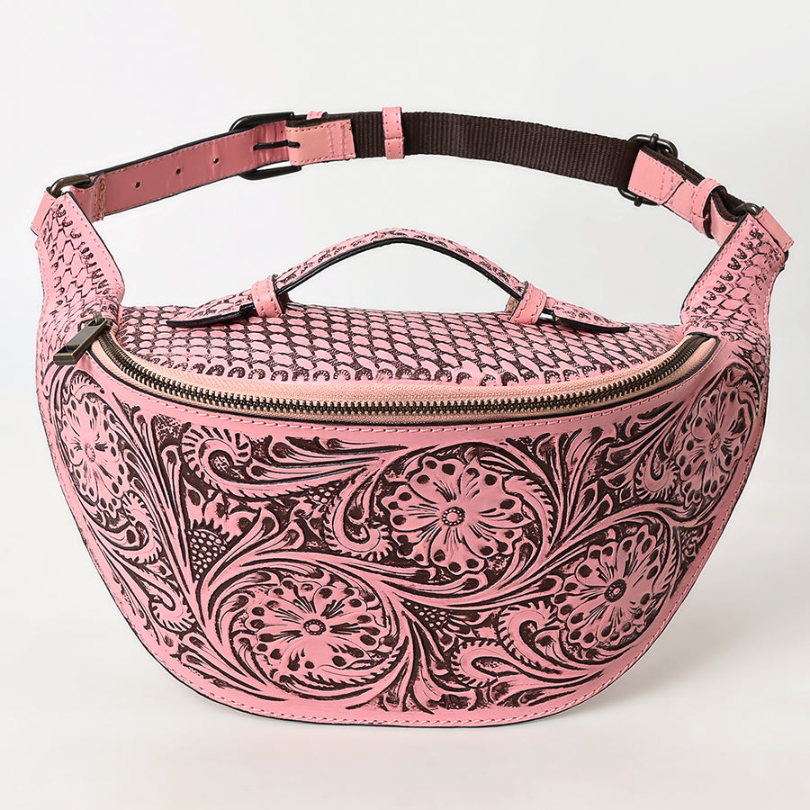 American Darling Fanny Pack Hand Tooled Genuine Western Leather Women Bag Handbag Purse