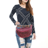 American Darling Fanny Pack Hand Tooled Genuine Western Leather Women Bag Handbag Purse |