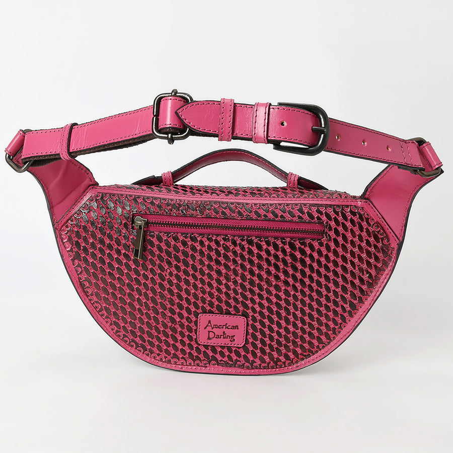 American Darling Fanny Pack Hand Tooled Genuine Western Leather Women Bag Handbag Purse