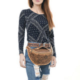 American Darling Fanny Pack Hand Tooled Genuine Western Leather Women Bag Handbag Purse |