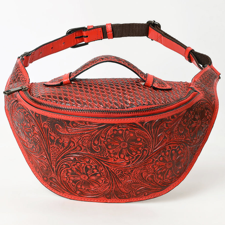 American Darling Fanny Pack Hand Tooled Genuine Western Leather Women Bag Handbag Purse