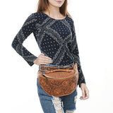 American Darling Fanny Pack Hand Tooled Genuine Western Leather Women Bag Handbag Purse |