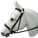 Western Leather Bitless Bitfree Bridle With Reins Black Hilason - Uhorse