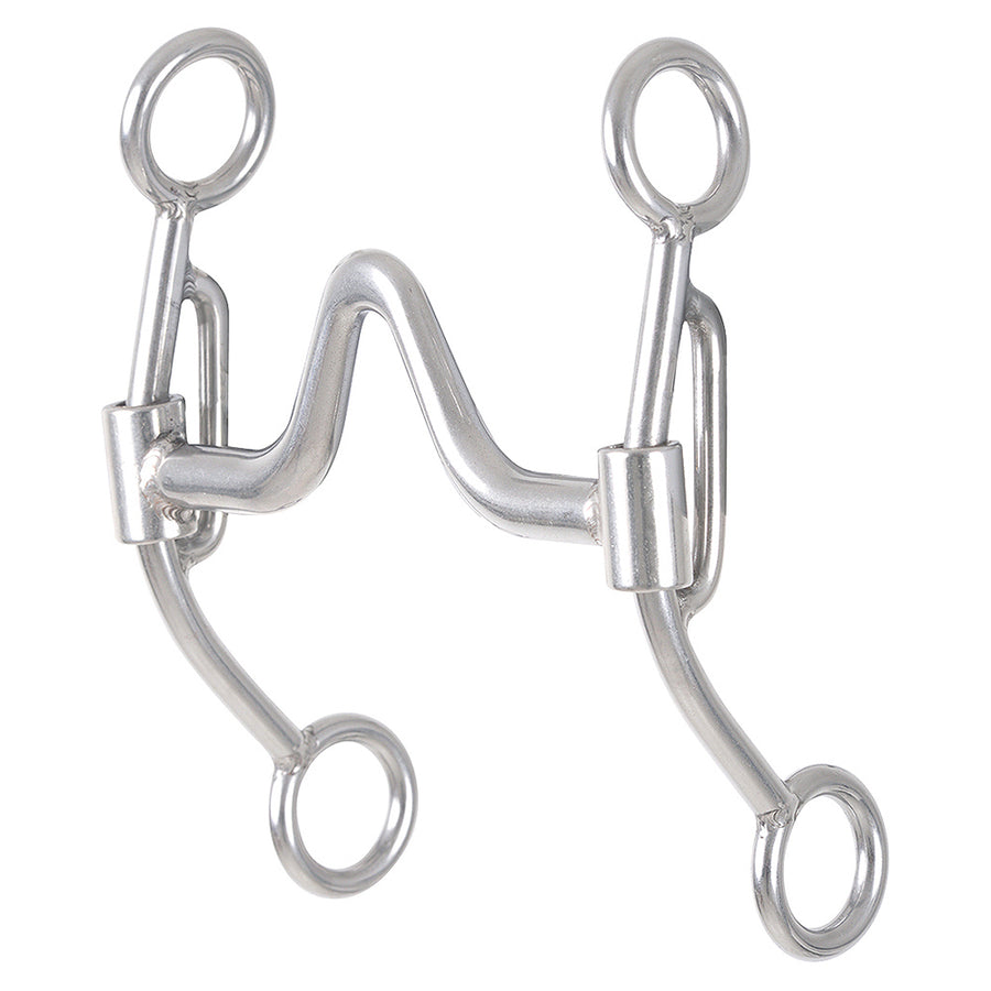 5.5 In Equibrand Stainless Steel Snaffle Bits Silver Color - Uhorse