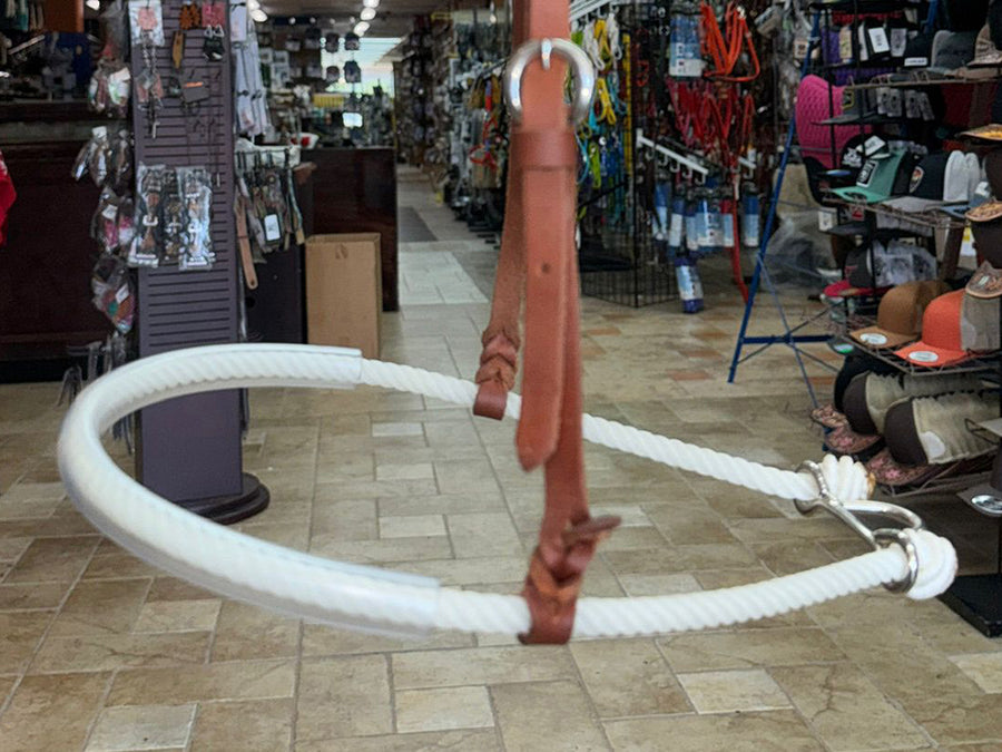 HILASON Western Tack Round Nose Working Single Rope Noseband Bosal Tan