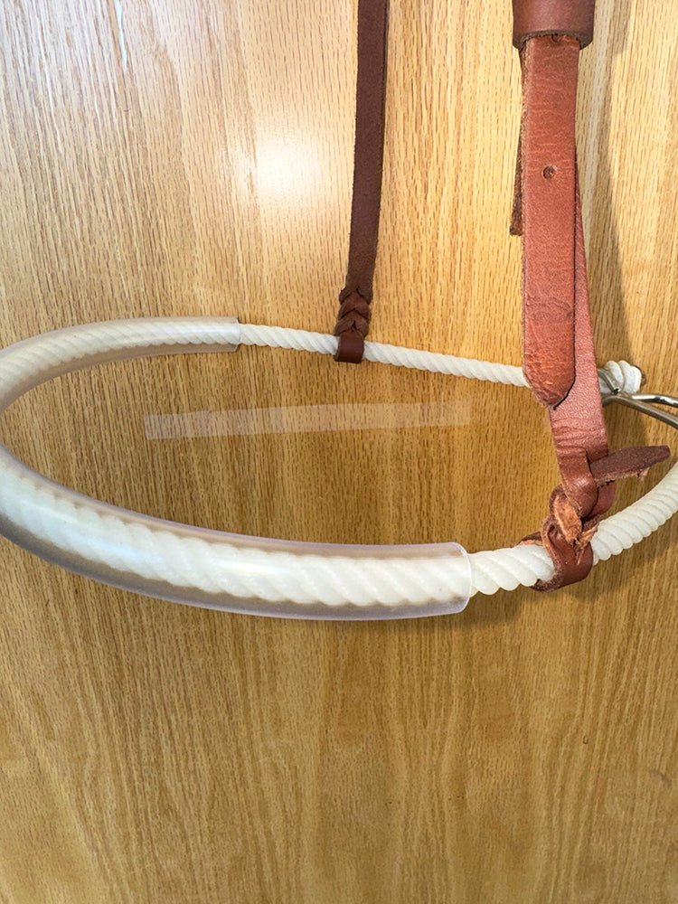 HILASON Western Tack Round Nose Working Single Rope Noseband Bosal Tan